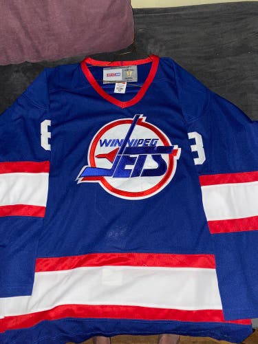 Teemu Selanne replica Winnipeg jets jersey