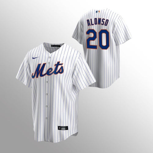 Pete Alonso Jersey - Mets 5X 5XL 4XL 3XL XXL XL S-L, White, Blue