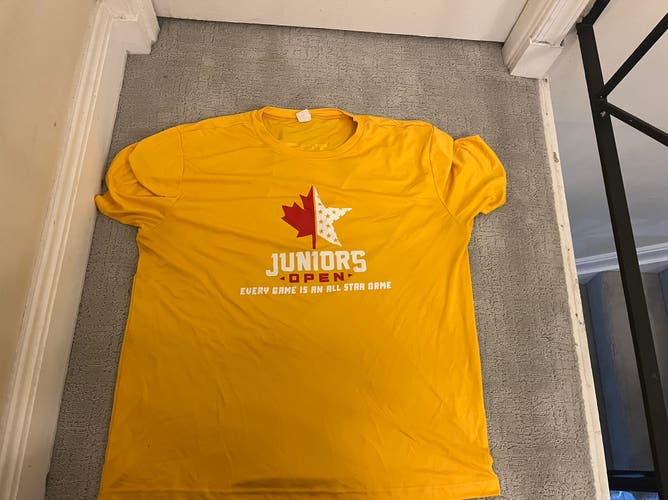 Juniors open yellow team t-shirt