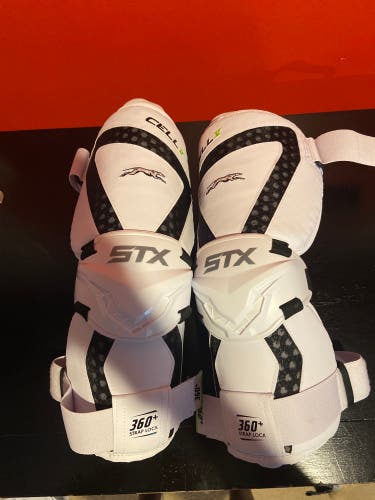 New White And Black STX Cell V Attack Arm Pads