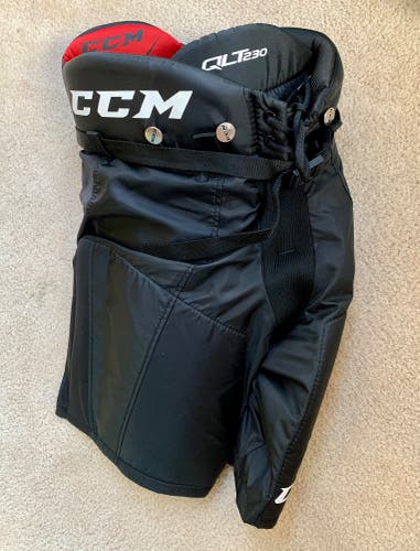 Black CCM QLT230 Junior Small Hockey Pants