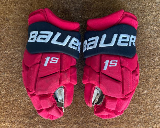 Palmieri NJ Devils Pro Stock Bauer Supreme 1S Gloves 14"