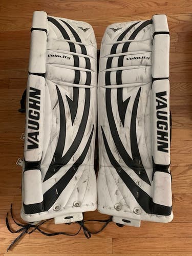 Used 34" Vaughn Velocity V5 Goalie Leg Pads
