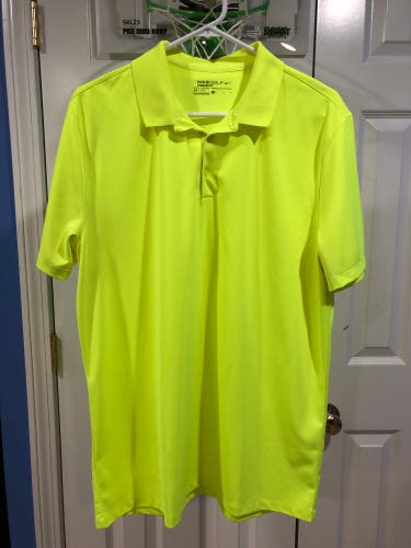 Neon Yellow Large Nike Golf Shirt