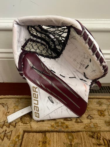 Gold/Maroon Used Regular Vapor 3X Goalie Glove