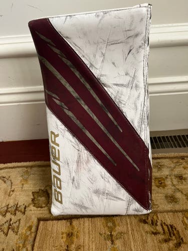 Gold/Maroon Used Regular Bauer Vapor 3x Goalie Blocker