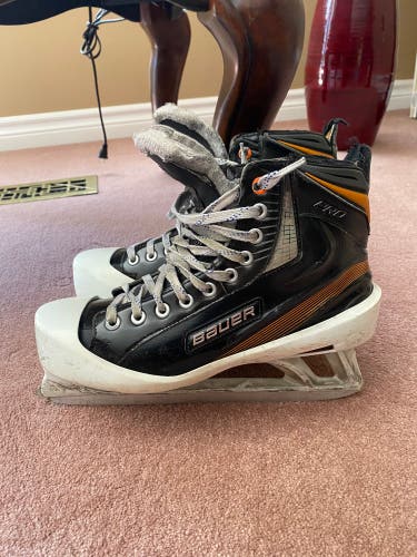 Used Bauer Regular Width  Size 9.5 Pro Hockey Goalie Skates