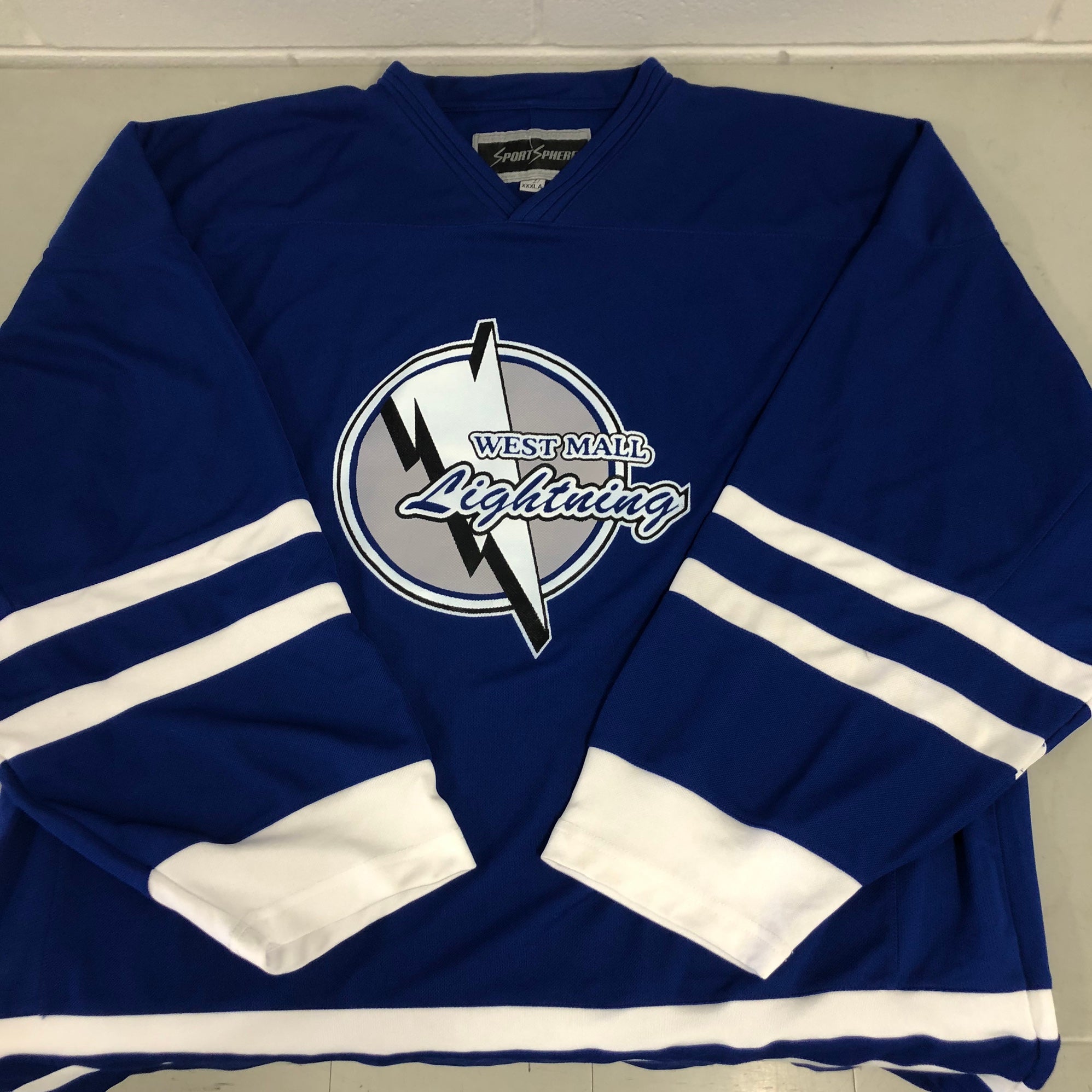 SportSphere West Mall Lightning #10 Hockey Jersey Youth XL Blue Canada Sewn