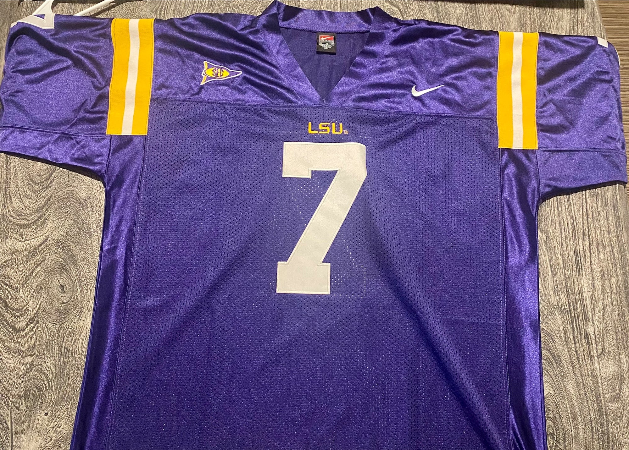 Tyrann Mathieu LSU Tigers #7 Mesh Youth Football Jersey - Gold