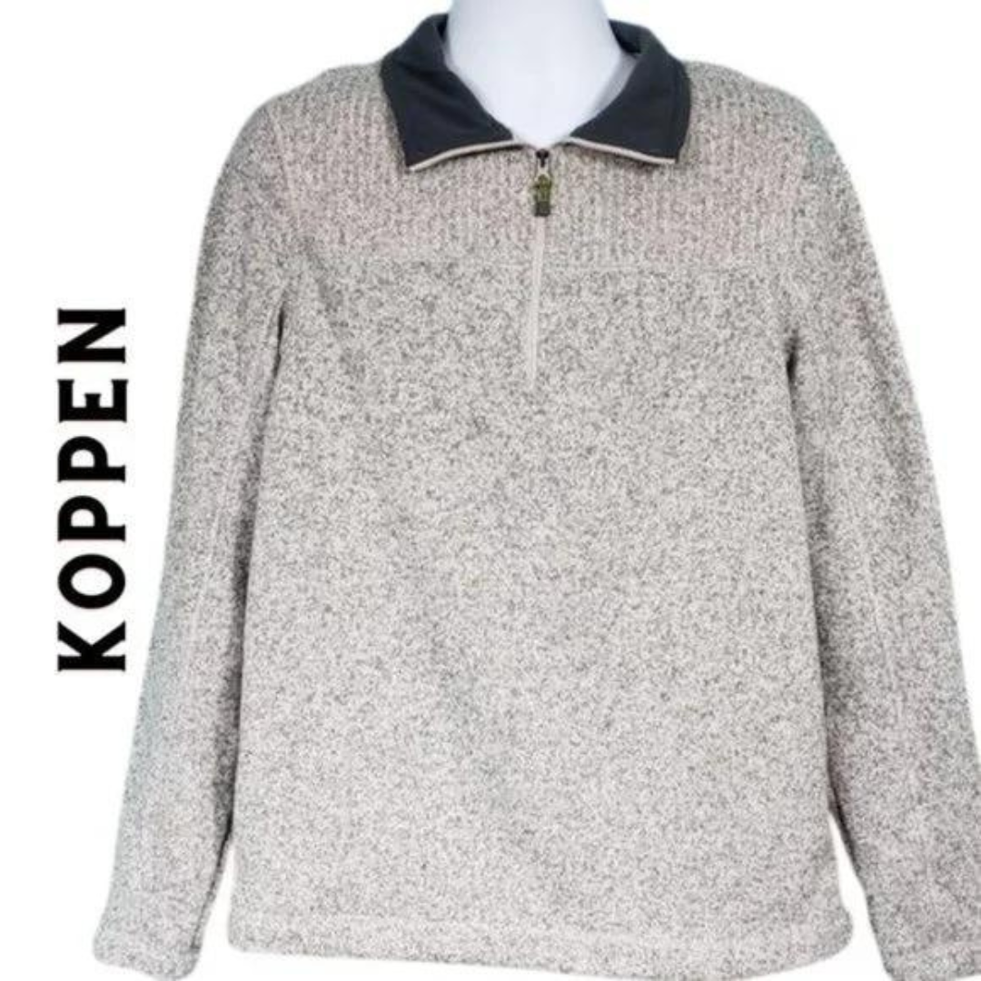 Zip Fleece Lined Ski Sweater 