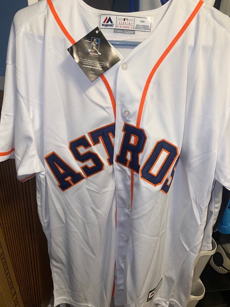 Vintage 90s Majestic MLB Houston Astros Gold Star Logo Gray Jersey