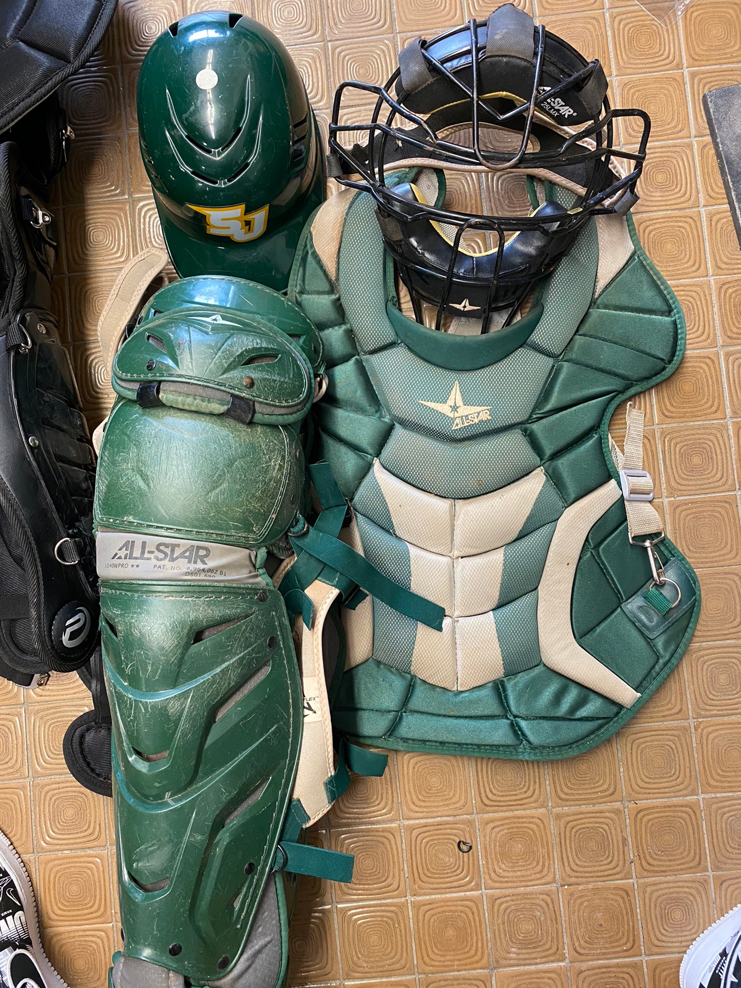 All Star System 7 Adult 16+ Catchers Gear Set NOCSAE CKCCPRO1 - Navy Blue