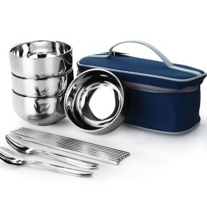 Picnic Tourist Set Outdoor Stainless Steel Tableware Camping Cutlery