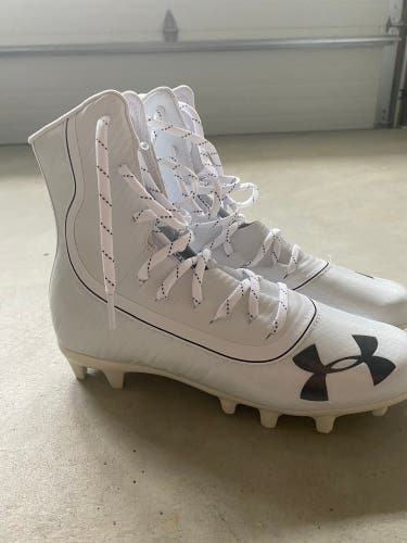 Brand New Under  Armour Lacrosse Cleat. High top, All white.