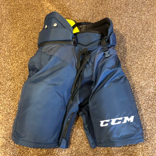 Blue Senior Used Medium CCM HPTK Hockey Pants Pro Stock