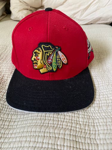 Used One Size Fits All American Needle Hat Chicago Blackhawks