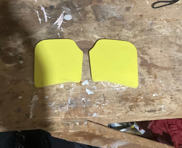 Bauer PORON yellow Backhand Liner Pads Pro Stock Hockey Gloves
