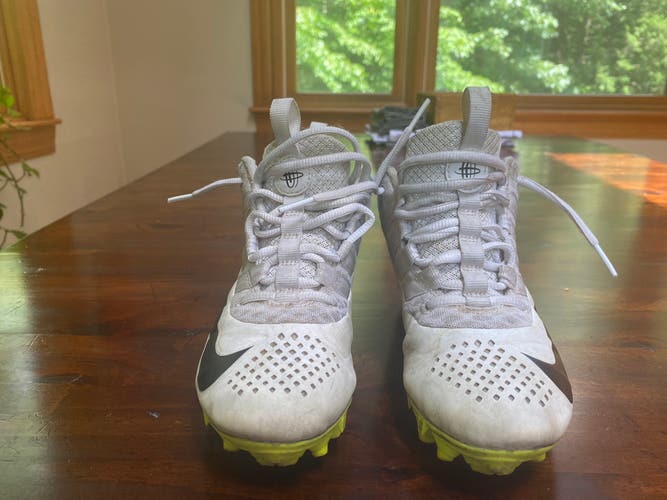 White Men's Molded Cleats High Top Huarache