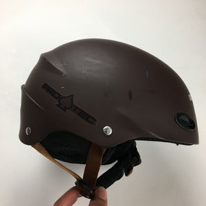 Pro-Tec Skateboard Helmet Retro Old School Classic Dark Brown Sz Small