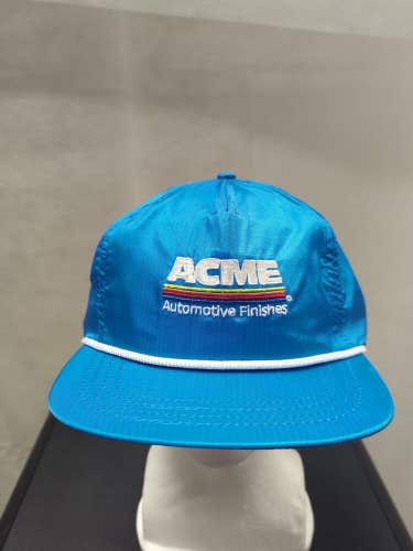 Vintage ACME Automotive Finishes Blue Snapback Hat First Flight