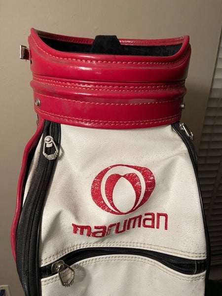 Vintage Ben Hogan 3-way Cart Carry Golf Staff Bag - Red, White