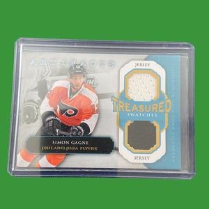 NHL Simon Gagne Philadelphia Flyers 2013-14 Upper Deck Artifacts Treasured Swatches Jersey Card