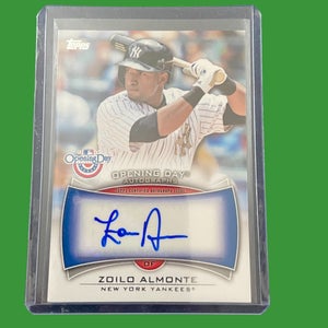 MLB Zoilo Almonte New York Yankees 2014 Topps Opening Day Insert Auto Baseball Card