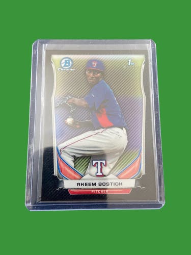 MLB Akeem Bostick Texas Rangers 2014 Bowman Chrome 1st #3/10 Baseball Card