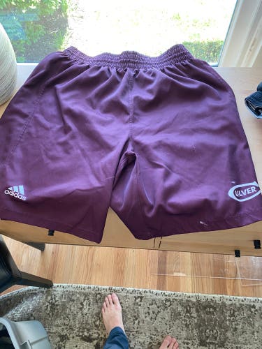 Adult Maroon Culver Military Academy Large Adidas Shorts