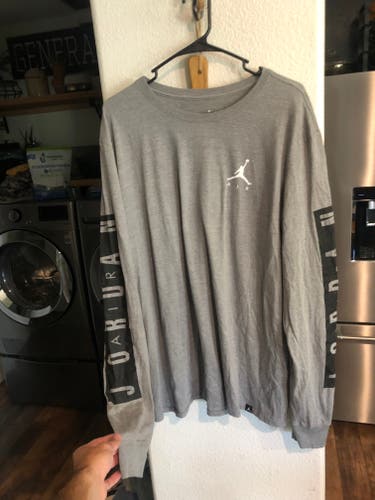 NEW Nike Jordan Cement Print Long-Sleeve Shirt (XL)