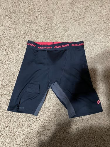 Used Bauer jock strap shorts size large