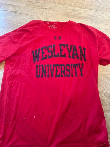 Red Wesleyan Under Armour Shirt