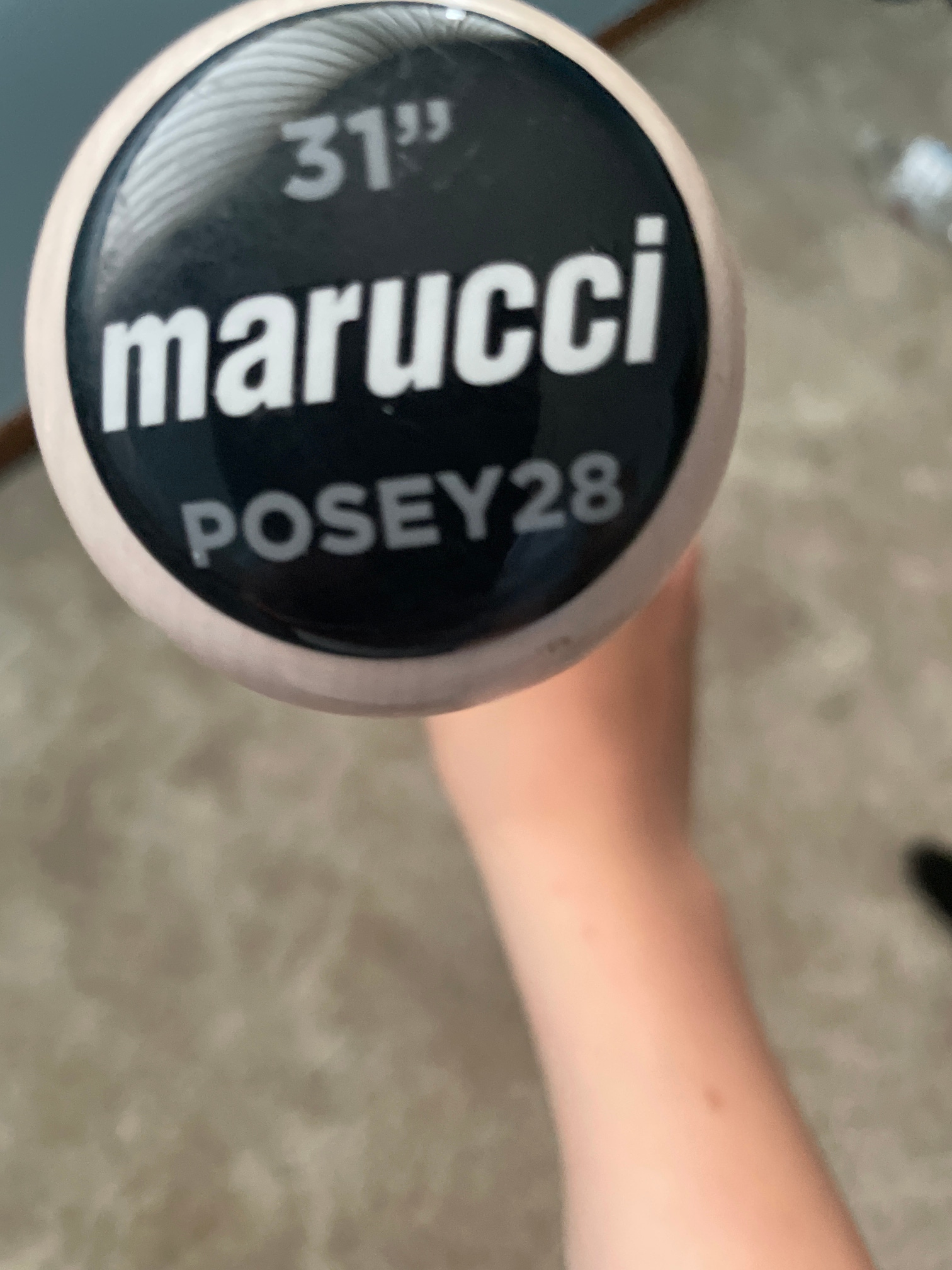 Used 2021 Marucci Wood Posey28 Bat (-3) 28 oz 31"