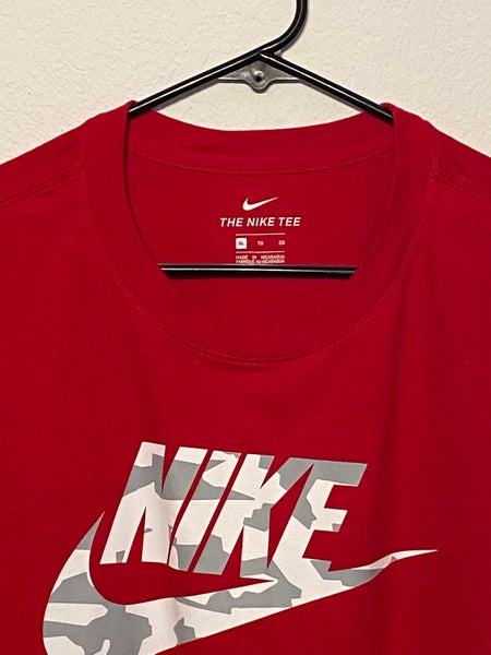 Ventileren Caius Krankzinnigheid NIKE NSW Icon Futura Men's Size XL Red Camo Logo Spell Out Swoosh T Shirt  New | SidelineSwap