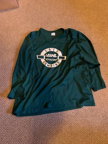 Adult Senior XL 2012 USHL Combine Green Hockey Jersey