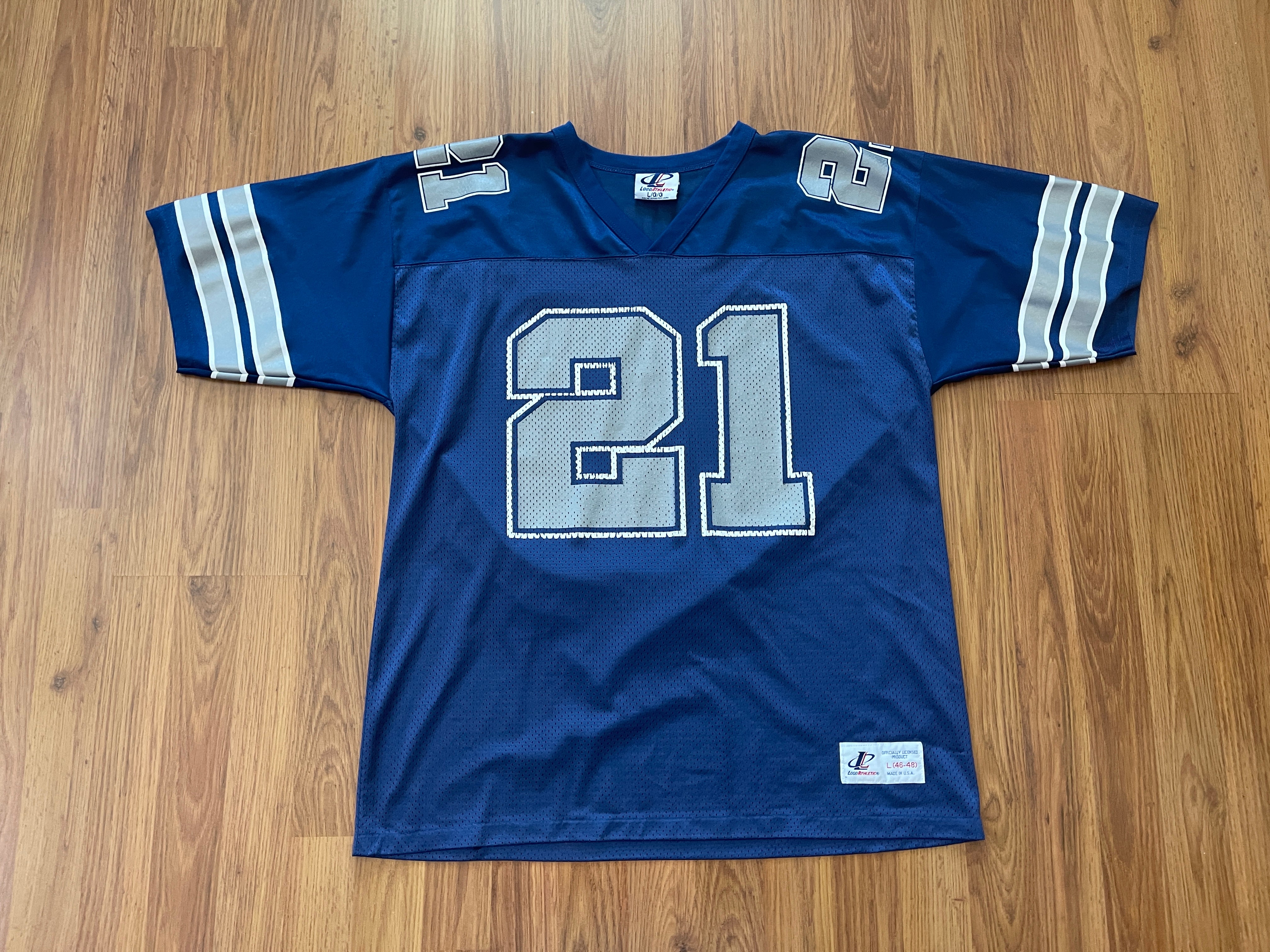 Mavin  VTG 90's Dallas Cowboys Wilson Men's Deion Sanders Jersey Size  Large Distress