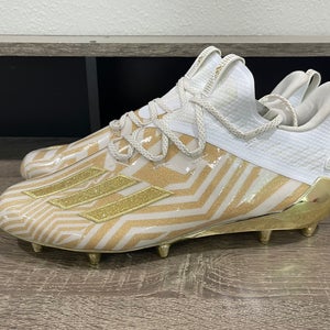 Adidas Adizero X Anniversary Football Cleats White Gold EF7919 Men's Size 12.5