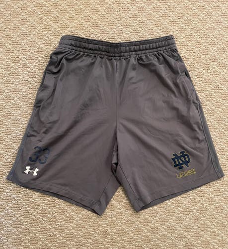 ND Lacrosse Solid Dark Grey Practice Shorts Large