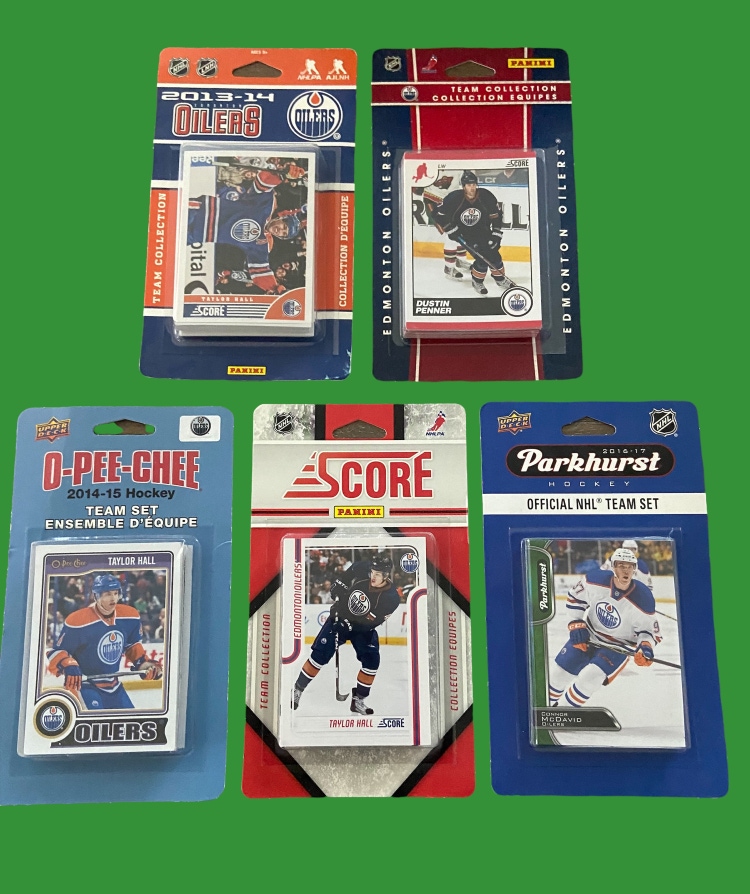 NHL Edmonton Oilers Team Set Hockey Card Packs * Bundle of 5 Team Sets