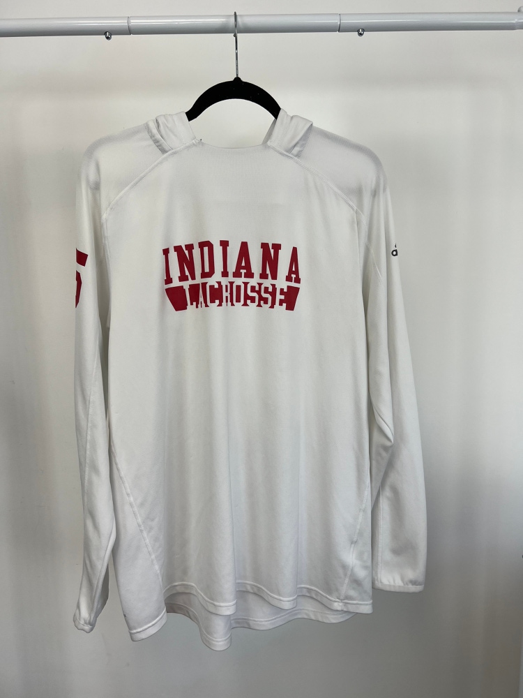 Indiana Lacrosse Adidas Team Issued Hooded Shirt