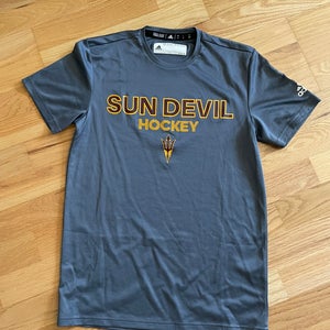 ADIDAS PRO STOCK ARIZONA STATE UNIVERSITY (ASU) SUN DEVIL HOCKEY SHIRT - SIZE S NEW