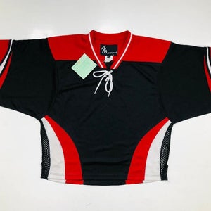 New RYR hockey Goalie Jersey Black Red White Sr Men's League senior adult Medium