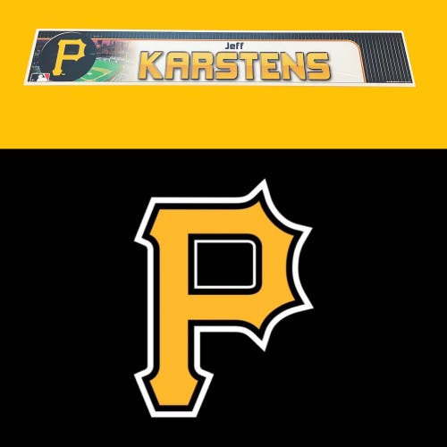 MLB Pittsburgh Pirates Jeff Karstens Locker Room Nameplate Tag