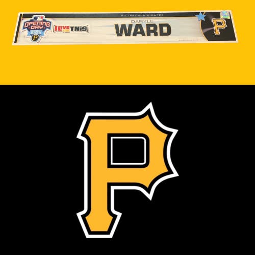 MLB Pittsburgh Pirates Daryle Ward 2005 MLB Opening Day Authenticated Locker Room Nameplate Tag
