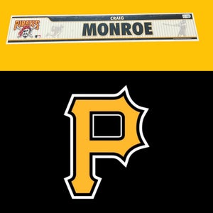 MLB Pittsburgh Pirates Craig Monroe MLB Authenticated Locker Room Nameplate Tag