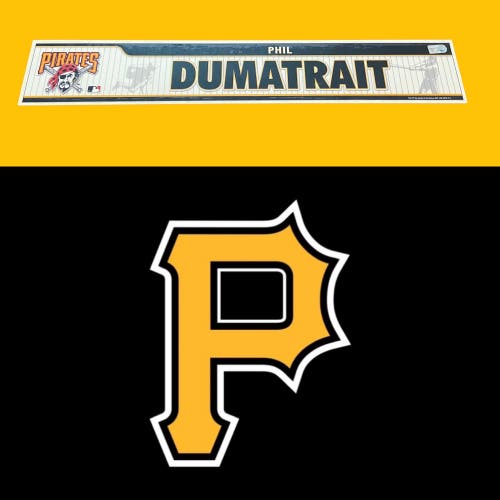 MLB Pittsburgh Pirates Phil Dumatrait MLB Authenticated Locker Room Nameplate Tag