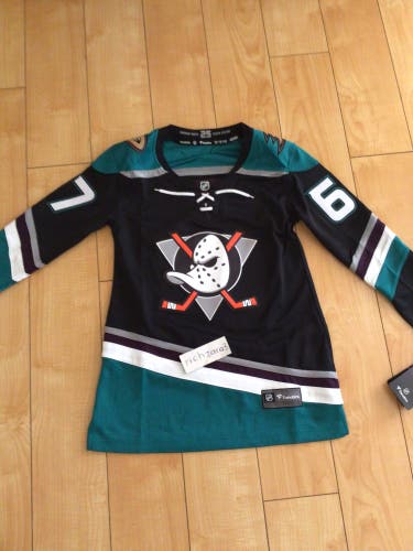Women's Fanatics Branded Black Anaheim Ducks Away Breakaway Jersey Rakell  XS
