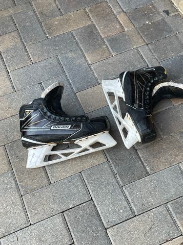 Used Bauer EEE Size 9 Supreme 1S Hockey Goalie Skates NO BLADES