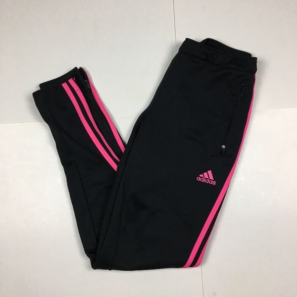 Adidas Tiro Soccer Training Sweatpants Tapered Leg Black Pink Women's Small