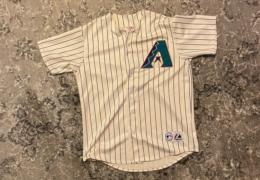 Rare Vintage RUSSELL Florida Marlins MLB Pinstripe Jersey Youth Large 10/12